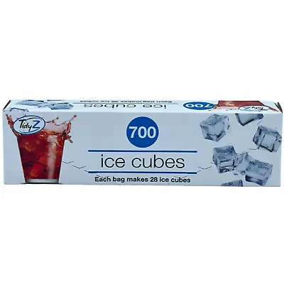 700 Ice Cube Bags Tie Handle Fill With Water Tie & Freeze- 28 Ice Cubes Per Bag • £3.75