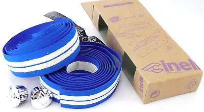 Cinelli Handlebar Tape Blue White Striped Bar Cork Ribbon Vintage Bike NOS • $30