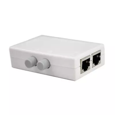 Mini 2-Port RJ45 Network Key-Press Switch Splitter Selector Box 100M 2-in 1-O... • $16.75