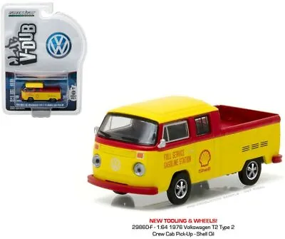 Greenlight 1:64 1976 SHELL OIL VW TYPE2 T2 DOUBLE CAB PICK-UP 29860-F • $10