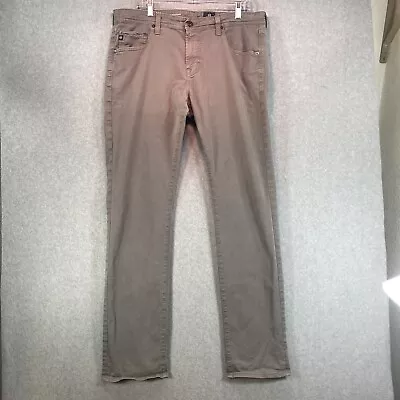 AG Adriano Goldschmied Pants Men 36x33 Gray The Matchbox Slim Straight Chino • $34.99