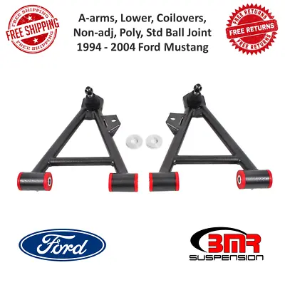 BMR Lower Non-Adj Control A-Arms Coilover Std Ball Joint Black For Ford Mustang • $320.88