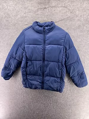 Zara Kids Age 10 Years Blue Puffer Jacket Full Zip Padded Insulated 140cm • £9.99