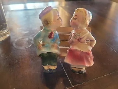 Vintage Kissing Dutch Boy & Girl Salt & Pepper Shakers Cute!! • $4.50