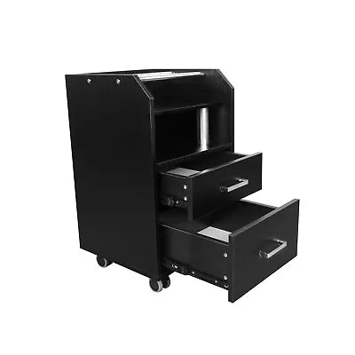 Glass Glow Pedicure Trolley BLACK Cart For Nail Salon Furniture & Equipment • $374.42