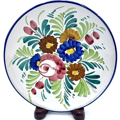 Vtg Cama Deruta Plate Wall Hanging Floral Pottery Made In Italy Hand Painted • $19.99
