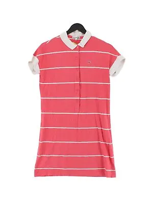 Lacoste Women's Midi Dress UK 8 Pink Cotton With Elastane T-Shirt Dress • £13.40