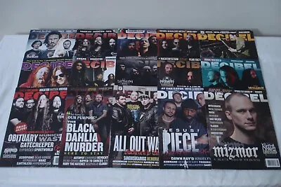 Lot Of 15 Decibel Magazines Heavy Metal Thrash Music Rock Roll 2016 - 2023 • $24