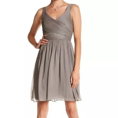 J Crew Silk Chiffon Heidi Dress Graphite Size 4 • $50