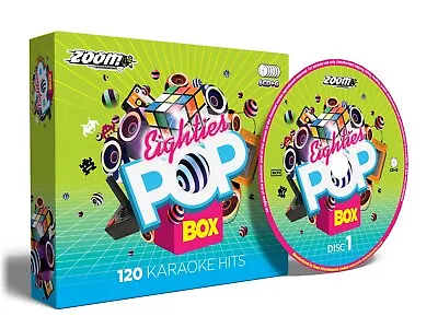 Zoom Karaoke 80s Pop Box - 6 CD+G Set - 120 Massive 80s Eighties Hits - New! • £12.95
