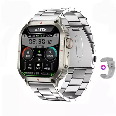 Bluetooth Compatible Talking Watch Touch Screen Sports & Fitness For Android IOS • $31.75