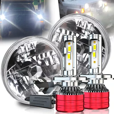 For MG MGB 1969-1981 Pair DOT 7 Inch Round LED Headlights DRL High Low Beam • $149.99