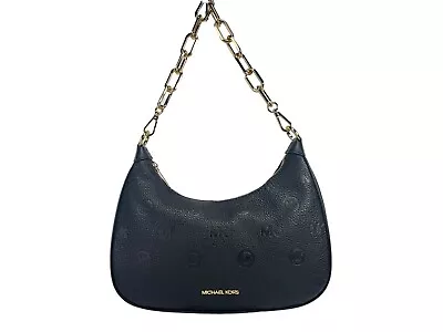 Michael Kors Cora Large Black Pouchette Chain Shoulder Crossbody Bag • $109