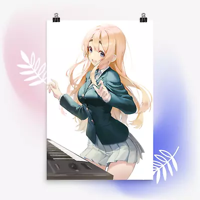 K-on  Tsumugi  Kawaii Anime Girl Premium Luster Poster (U.S Shipped) • $44