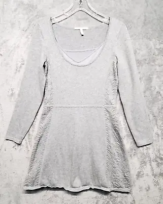 Victoria Secret Sweater Knit Dress M Detachable Under Slip Stitch Design Gray • $16.94