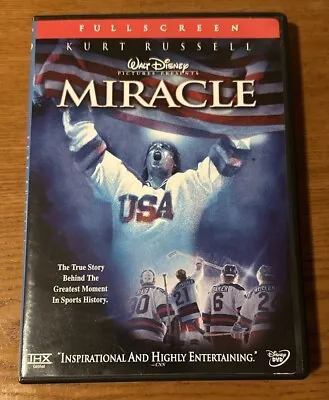 Walt Disney MIRACLE DVD Movie Kurt Russell Hockey 2 Discs Set Fullscreen • $4