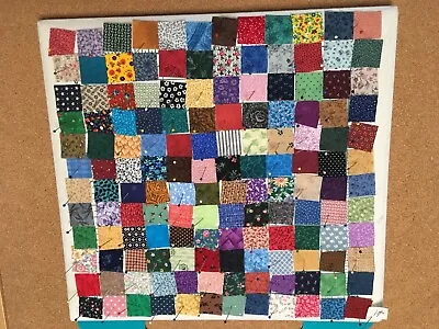 100 Different 1 Inch 100% Cotton Calico Fabric Quilt Squares - Many Vintage • $5