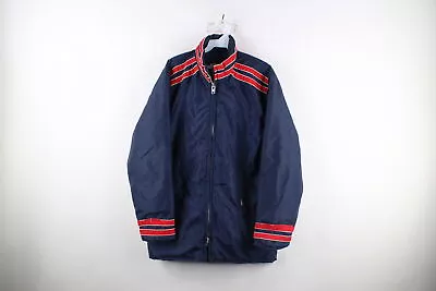 Vintage 60s 70s Streetwear Mens Medium Distressed Quilted Striped Ski Jacket USA • $53.95