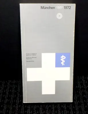 Authentic Vtg 1972 Munich Olympics Guide For Medical Personnel 219 Pgs 5x9.5  • $64