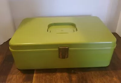 VTG 1970s Wilson Mfg WIL-HOLD Sewing  Box Thread  Spool Organizer Avocado Green • $24.99