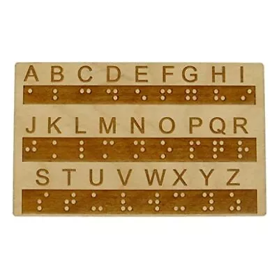 Wood Braille Alphabet Board With Raised Dots - Great Montessori Educational T... • $27.02