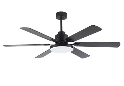 Parrot Uncle 60 In. Indoor Integrated CCT LED Matte Black 6-Blade Ceiling Fan • $129.99