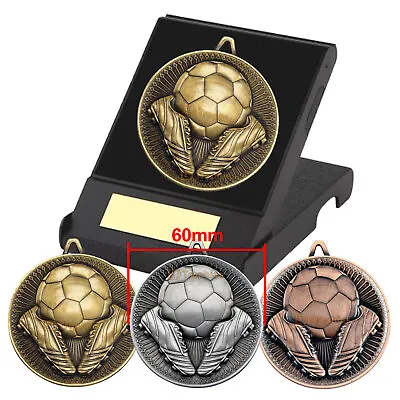 Football Medal In Presentation Box F/Engraving Football Trophies Heavy Medals • £6.95