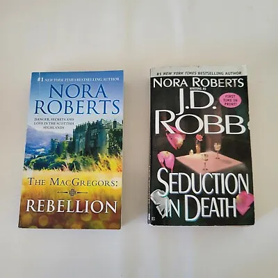 Nora Roberts JD Robb Paperback Books Bundle Seduction In Death Rebellion LOT • $4.99