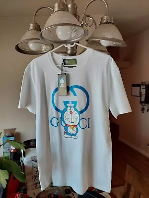 GUCCI X Doraemon Unisex T- Shirt White Size Medium NWT Never Worn Authentic • $399