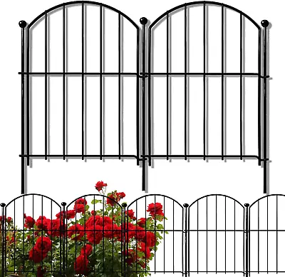 Thrivinest Decorative Garden Fence 21In X10Ft 10 Pack Rustproof Metal No Dig Fe • $49.43