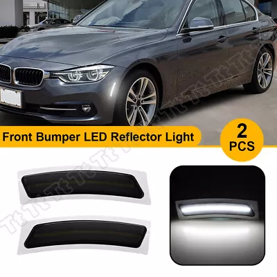 White LED Front Bumper Side Marker Lights For 16-19 BMW F30 F31 M Sport F32 F33 • $35.99