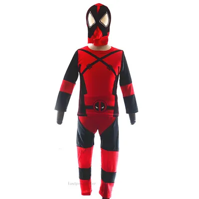 Deadpool Children Boys Kids 3pc Costume Set Halloween Party Dress Outfit Fancy • $15.55