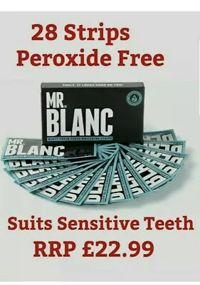 Mr. Blanc Teeth - Teeth Whitening Strips - 2 Week Supply - Enamel Safe 28 Strips • £4.50