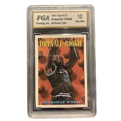 Shaquille O’neal 1993 Topps All-rookie #152 Graded Fga 10 Gem Mint • $17