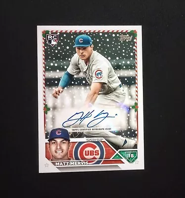 2023 Topps Holiday Baseball Matt Mervis Mega Exclusive RC Parallel Auto #d /450 • $23.50