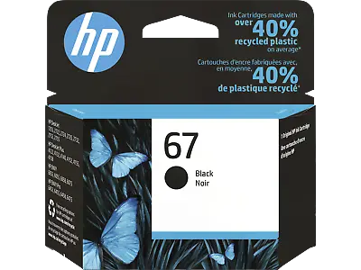 HP 67 Black Original Ink Cartridge ~120 Pages 3YM56AN#140 • $17.99