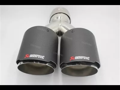 Akrapovic Dual Twin Exhaust Tip Universal ID:2.5 (63MM) OD:4 (101MM) BRAND NEW • £70