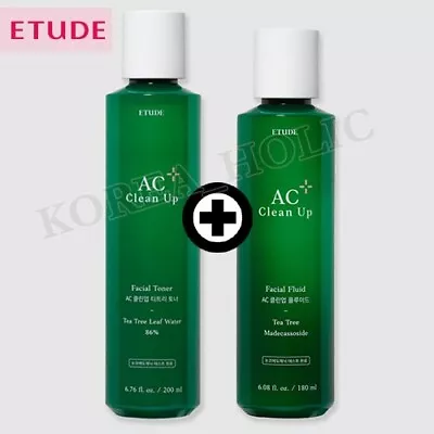 ETUDE HOUSE AC Clean Up Tea Tree Facial Toner 200ml + Fluid 180ml Set KOREA MADE • $40.99