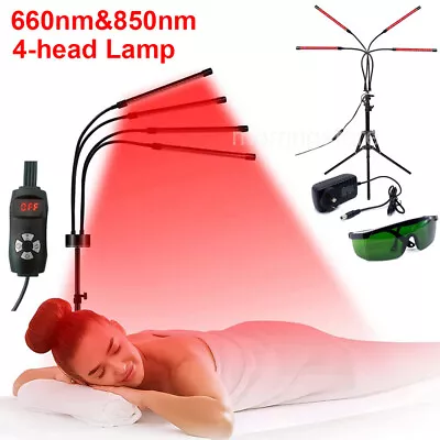 Infrared Light Therapy Lamp 660nm & 850nm LED Red Light Device Adjustable Stand • $87.99