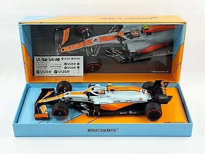 Mclaren F1 MCL35M #4 Lando Norris Monaco GP 2021 3rd Gulf Livery 1:18 MINICHAMPS • $269