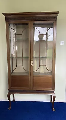 £30 • Buy Pretty Antique Edwardian Double Door Display Cabinet Made By Denby & Spink Leeds