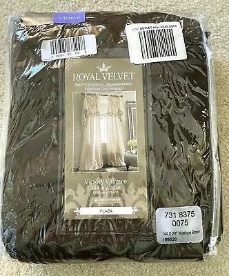 Royal Velvet Mystique Brown Victory Valance Plaza 144  X 20  Traditional Draped • $40