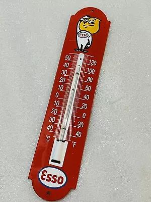 12in Esso  Boy Porcelain Thermometer SIGN Mobil Oil Gas Gasoline • $69.99