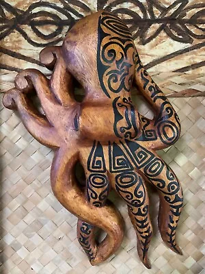 NEW Maori Tattoo Octopus Wall Hanger Tiki Bar Smokin Tikis • $34.99