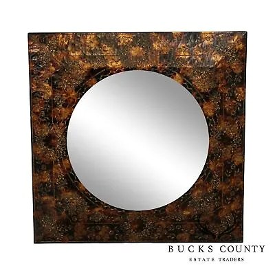 Maitland Smith Faux Tortoise Shell Painted Wall Mirror • $595