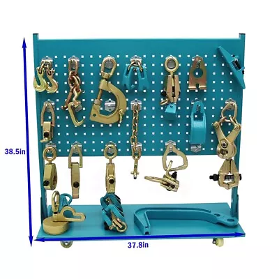 21 Pcs Auto Body Frame Machine Pulling Puller Tool&Clamps Set W/Wheeled Tool Car • $982.30