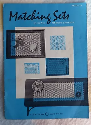 Vintage Matching Sets In Coats Mercer-Crochet Book No 591 1960's • £6