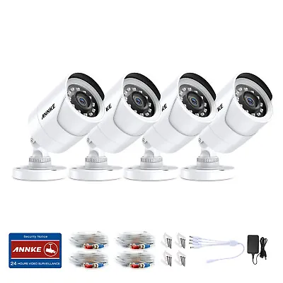 ANNKE 4pcs 1080P HD TVI Security Camera 2MP Video CCTV Home Surveillance Outdoor • $67.99