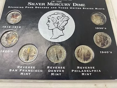 The Legend Of The Silver Mercury Dime Spanning 4 Decades-U.S. Mints ToneCoin Set • $39.99