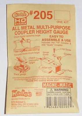 Kadee HO Scale # 205 Multi-Purpose Coupler Height Gauge • $8.50